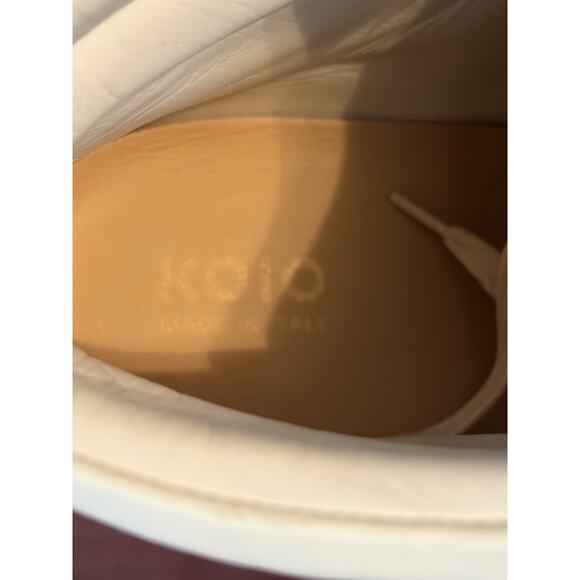 KOIO Primo Triple White High Top Sneakers •Men 45/12• Leather Made In Italy $325 main image 6